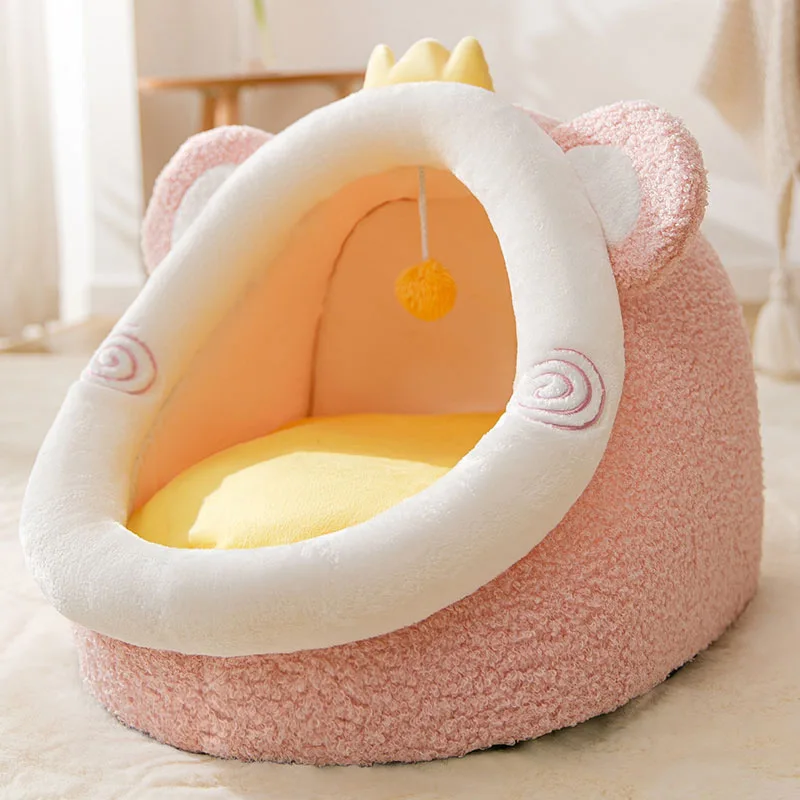 Dog Cat House Foldable Pet House Washable Removable Puppy Cave Sofa Pet Bed for Extra Small Dogs and Small and Medium Cats