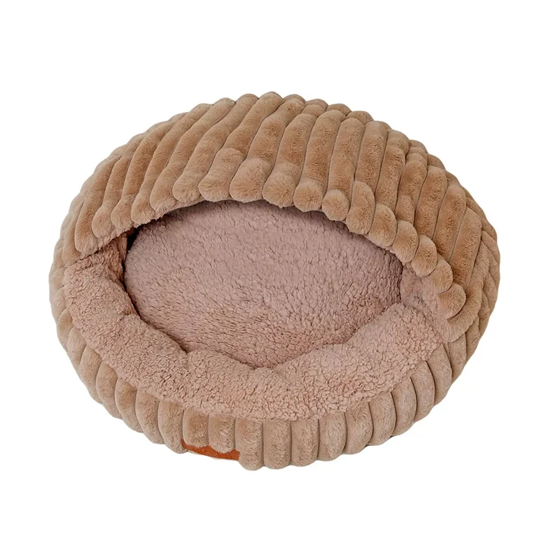 2026 Spring Soft Round Dog Bed Winter Cat Basket Washable Pet Sofa for Small Medium Dogs And Cats