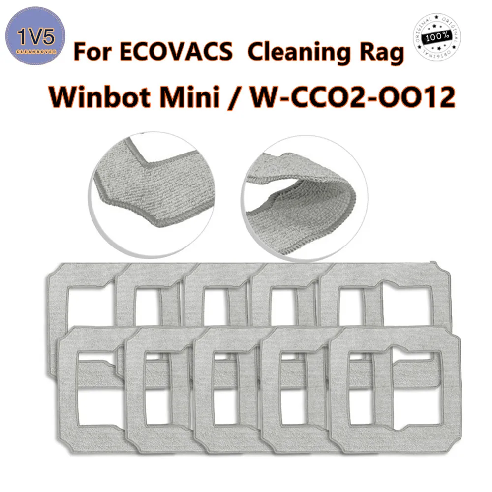 Mopping Pads For Ecovacs Winbot Mini / W-CCO2-OO12 Automated Window Cleaner Parts Mop Pad Mop Cloth Replacement Accessories