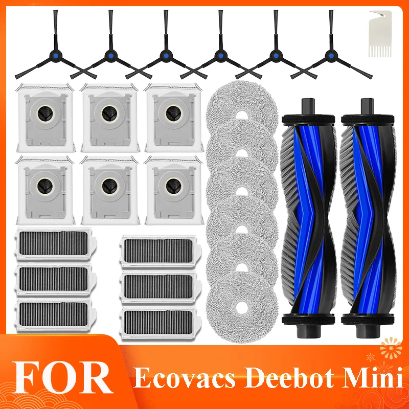 For ( Ecovacs Deebot Mini ) Robot Vacuum Cleaner Accessories Main Side Brushes Hepa Filter Dust Bag Mop Cloth Spare Parts