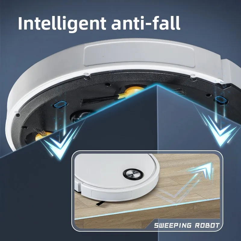 Portable Mini 3 in 1 Smart Robot Vacuum Cleaner Auto Sweeping Mopping Floor Sweeper Household Hard Floor Carpet Care Mop