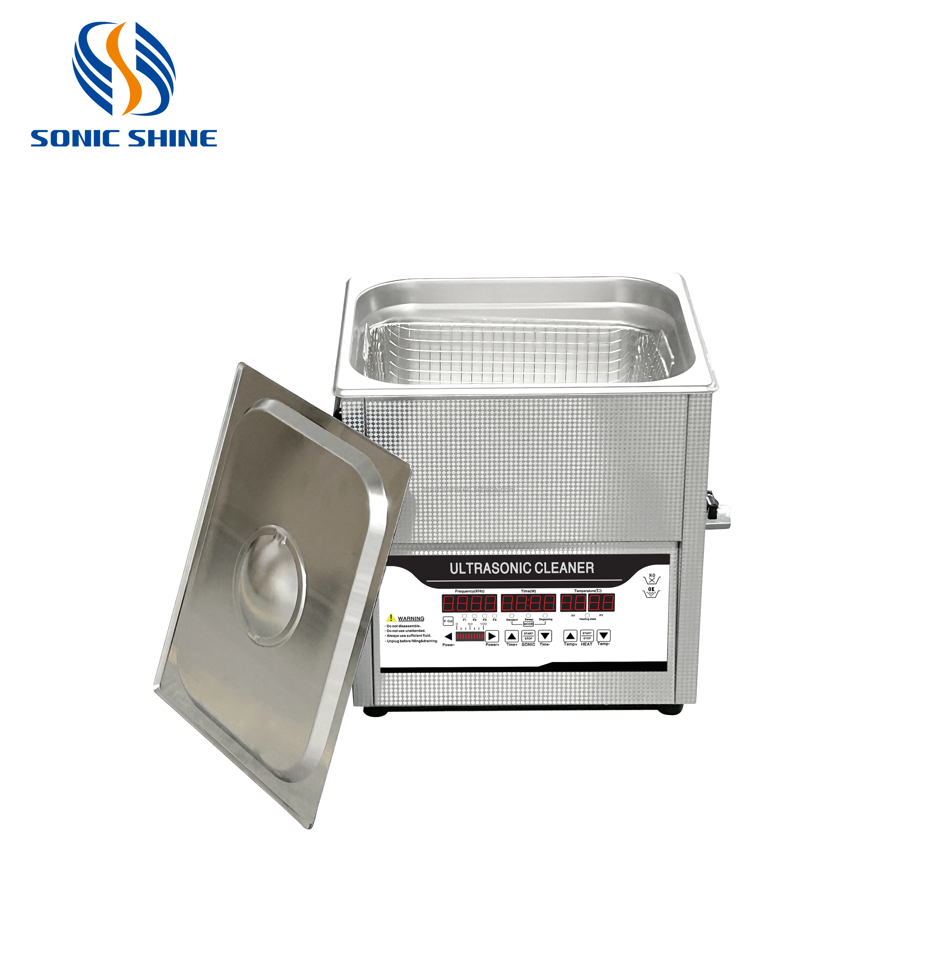 Electric Adjustable Power Industrial 40KHz Cleaner 6.5L Capacity Burn-Off/Thermal System Sweep Degas