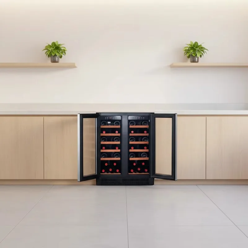 Airo ODM Double Zone Wine High-End Chiller Modern Wine Bottle Cooler Side by Side Living Room Wine Cooler