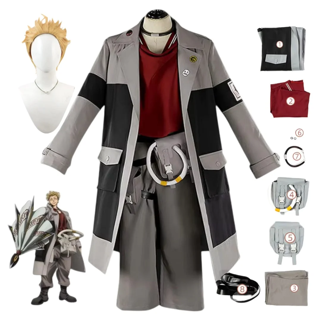 Gachiakuta Cosplay Enjin Cosplay Costume With Wig Full Set Outfit For Halloween Carnival Role Play