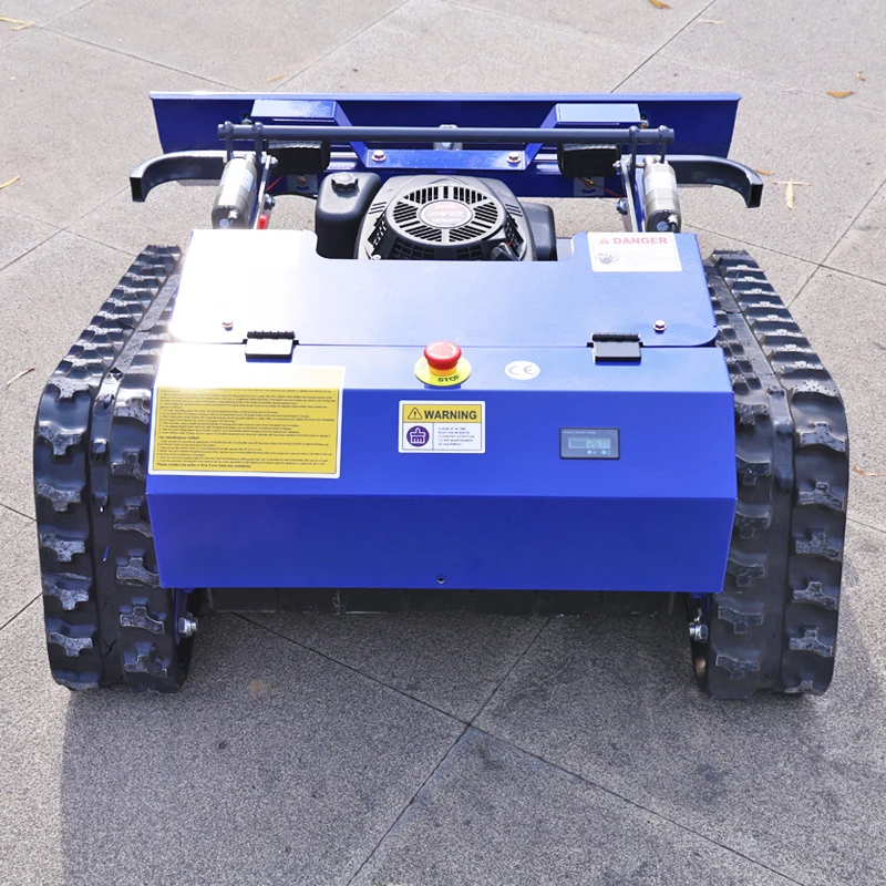 Customized Self Charging Remote Control Lawn Mower Power Crawler Grass Cutter for Long Working Hours