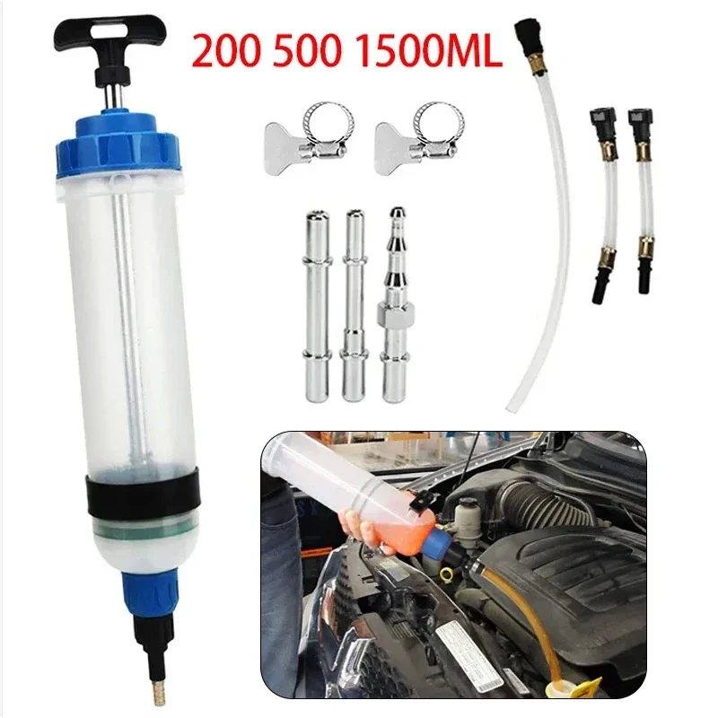 200/500/1500ML Car Oil Extractor Manual Suction Vacuum Siphon Pump Brake Fluid Syringe Pump
