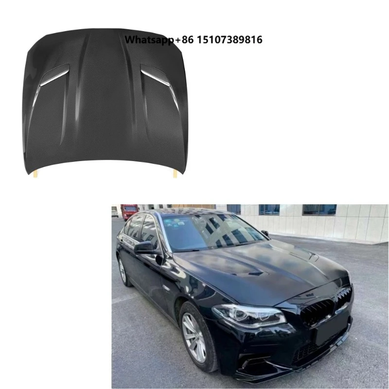Wet Carbon Fiber Car Parts CS Style Front Hood for 5 Series F10 2011-2017 F10 Front Bonnet Hood