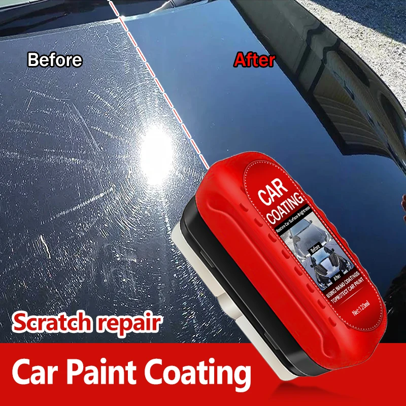 Car Coating Brush with 120ml Liquid Repair Paint Scratch Restoration High Gloss Car All Colors Paint Polishing Brightening Kit