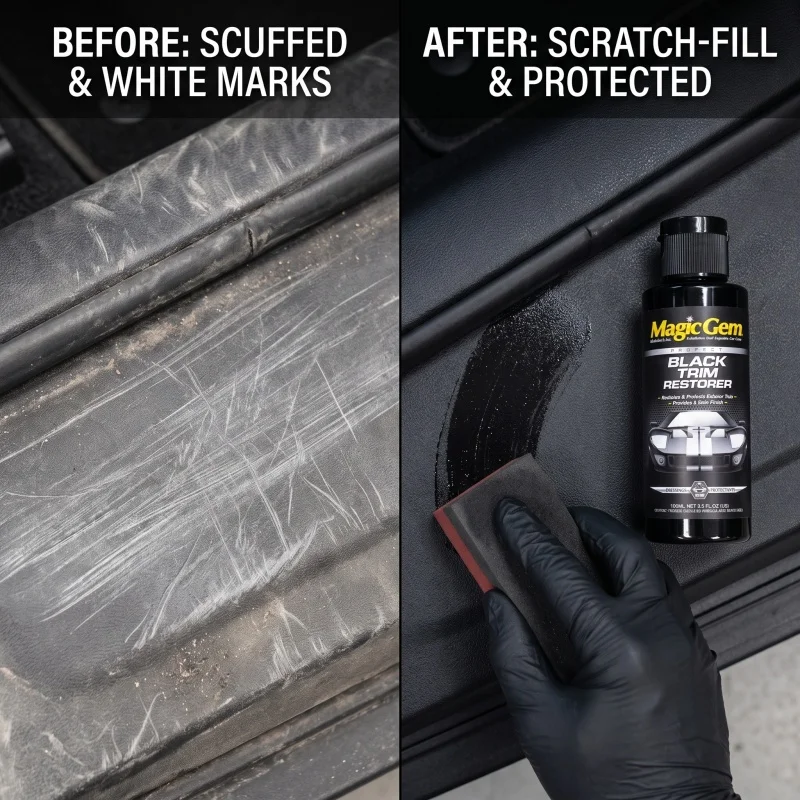 Plastic Restorer For Car Rubber Longlasting Restore Concentrated Liquid Bumper Gloss Renovator Black Trim Restorer & Protectants