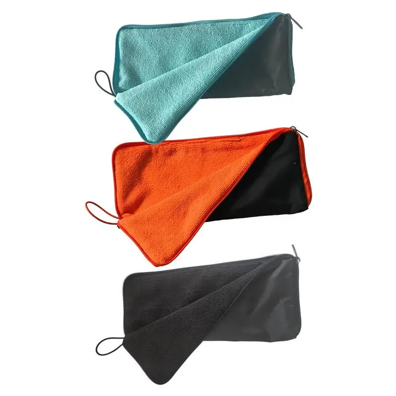 Wet Umbrella Bags Chenille Folding Umbrella Bag With Zipper Quick-Drying Umbrella Bag Durable Hand Towels For Cars Home