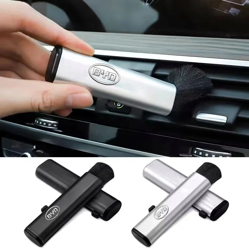 Retractable Soft‑Bristle Car Air Vent Cleaning Brush For BYD Atto 3 Seal Dolphin Han Tang Song Yuan Interior Dust Removal Tool A