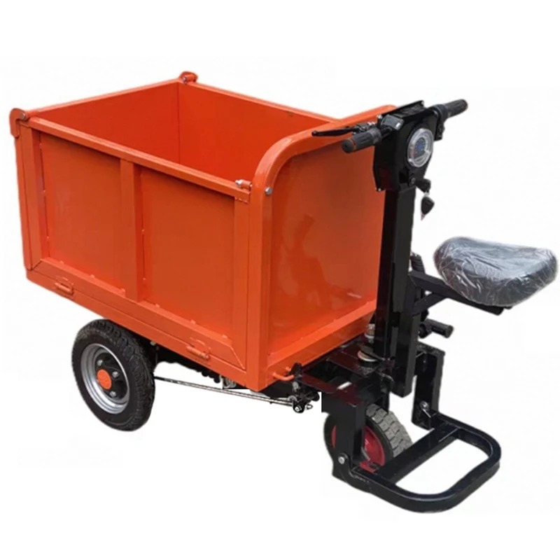 1000W Small Dump Truck Hand Ash Truck Battery-powered Electric Transfer Truck at Construction Site Load 800kg