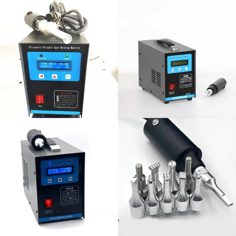 2026 Handheld Ultrasonic Spot Welding Machine for 220V 1000W 28KHz 0-15mm Plastic Fabric Welder Portable Spot Welder for DIY