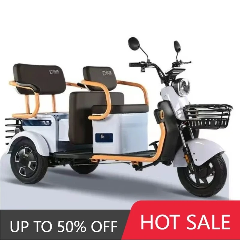 QQW Electric tricycle, tricycle scooter 1000W motor 140 kilometers cruising range, adult use, freight and passenger use