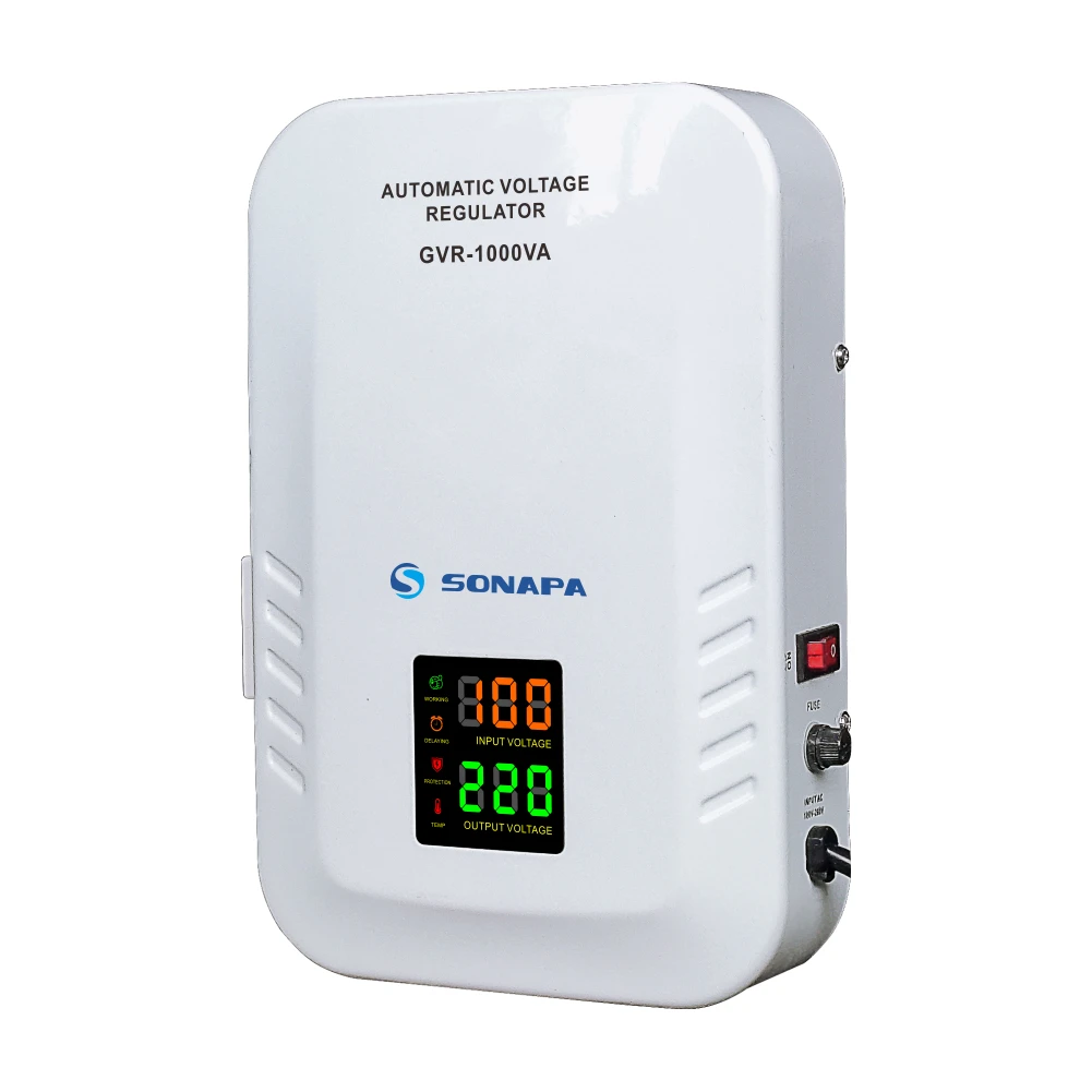 220V Wall Mounted ultra Thin  Relay 1000W LCD Automatic Voltage Stabilizer Voltage Regulator for Home TV Gas Bolier Fridge
