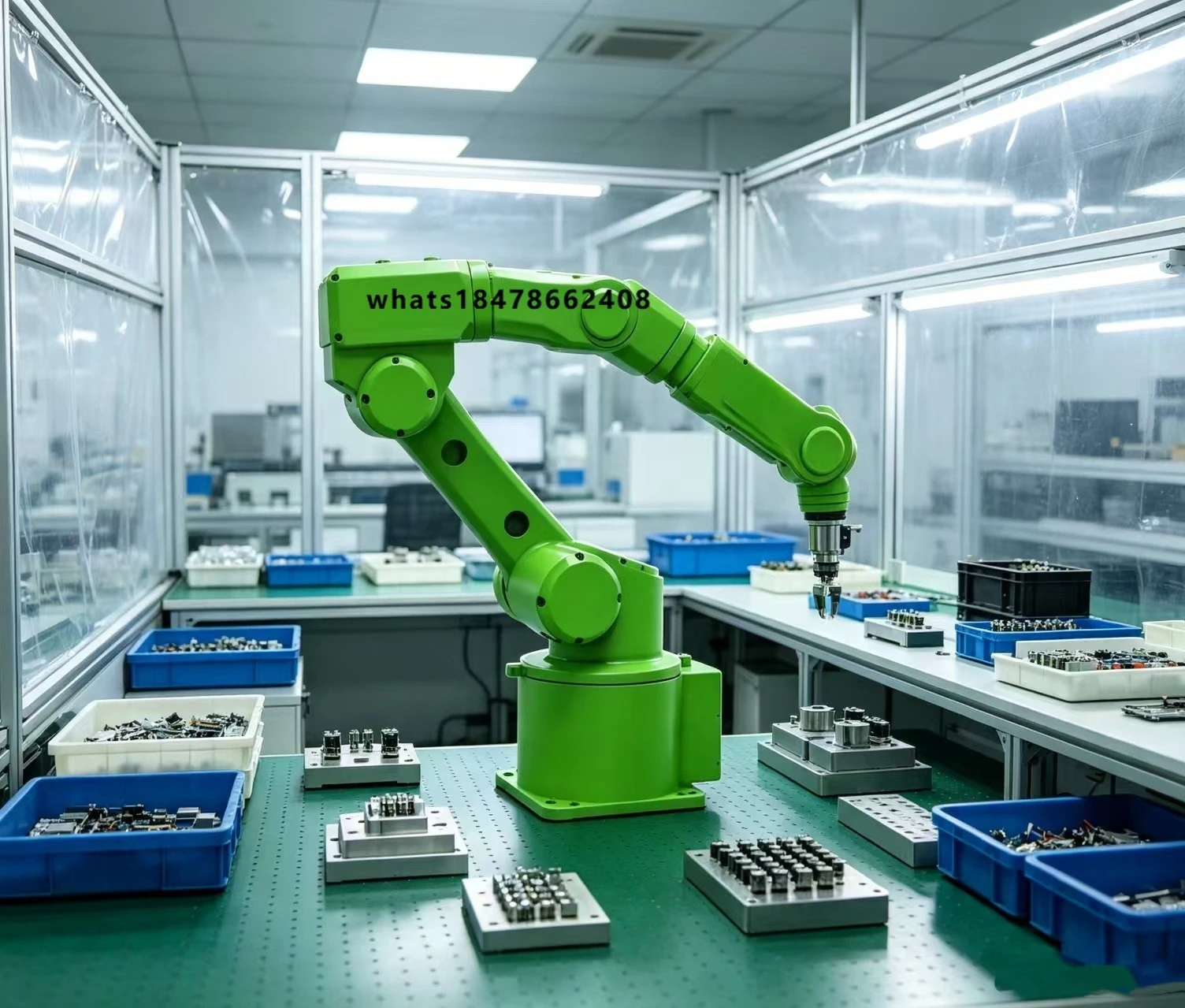 Automatic 6-Axis Robotic Painting Arm for Car Parts Spray Coating with PLC Gearbox & Motor