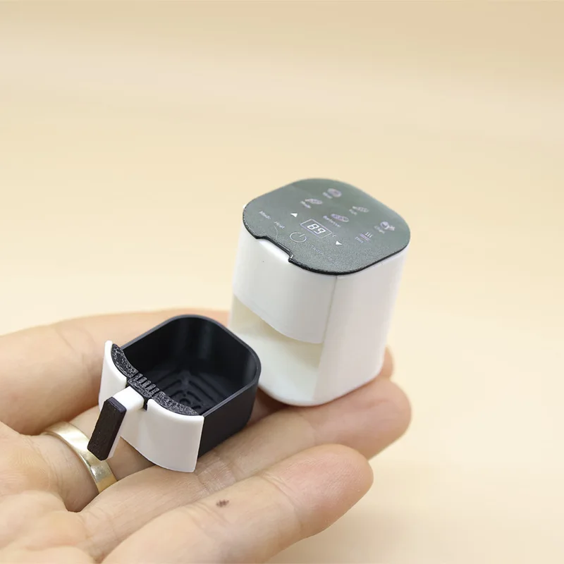 1:12 Dollhouse Mini Air Fryer Oven Model Mini Kitchen Simulation Scene Miniature Decoration Doll Accessories Home Decor Crafts