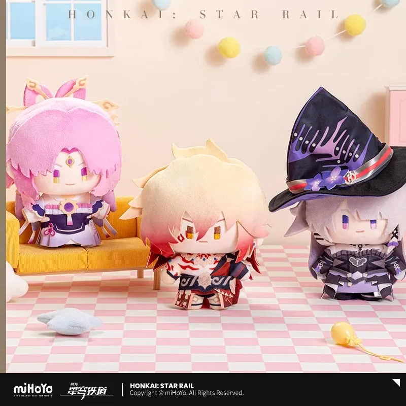 [Genuine] miHoYo Game Honkai Star Rail Q-version Series Plush Doll Jing Yuan Fu Xuan Mydei Anime Pendant Cosplay Halloween Gifts