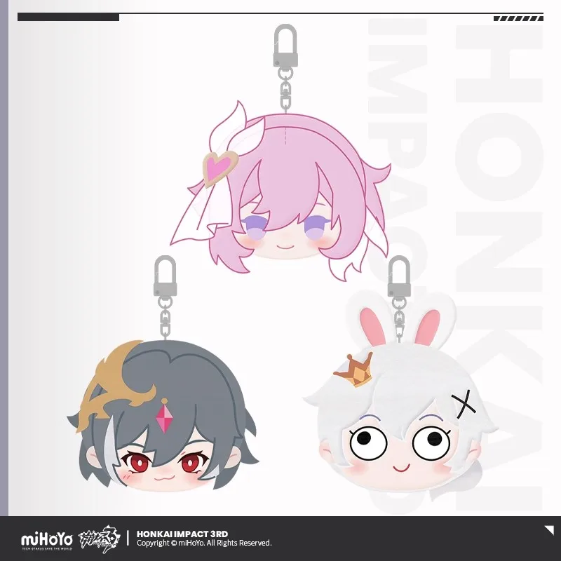 [Genuine] miHoYo Game Honkai Impact 3 VALKYRIES Plush Voice Pendant Elysia Fu Hua Cartoon Doll Anime Accessory Cosplay Xmas Gift