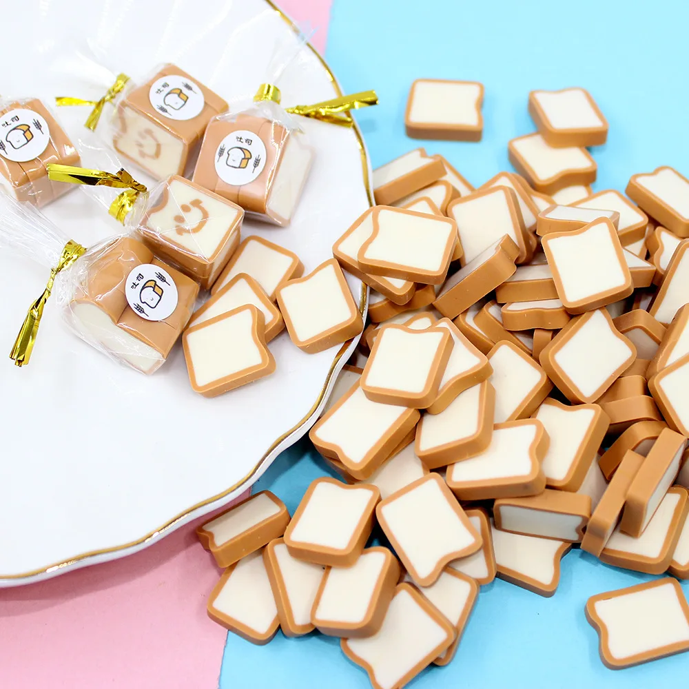 5pcs Mini Bread Dollhouse Miniature Toast Slice Food for Doll House Figurines Miniatures DIY Toy Kitchen Home Decor Accessories