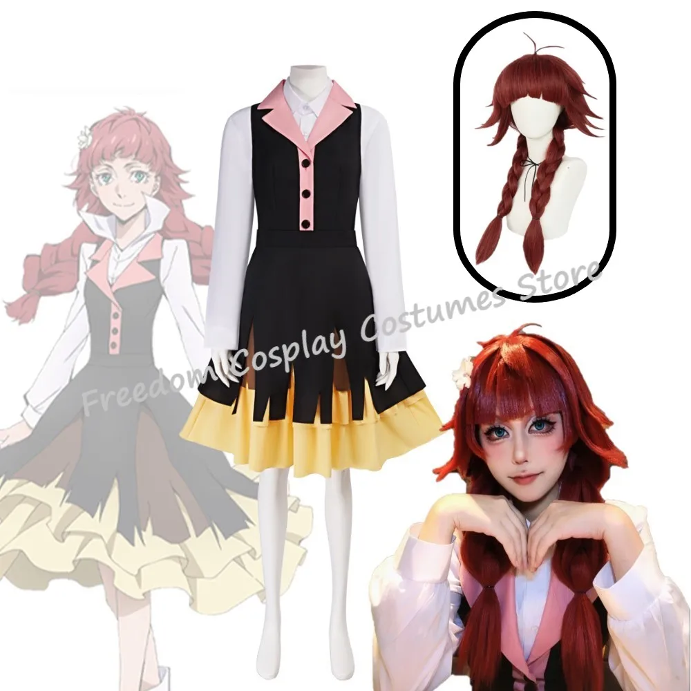 Anime Bungo Stray Dogs Lucy Maud Montgomery Cosplay Costumes wig Dress Halloween Carnival Party Dressing For Women