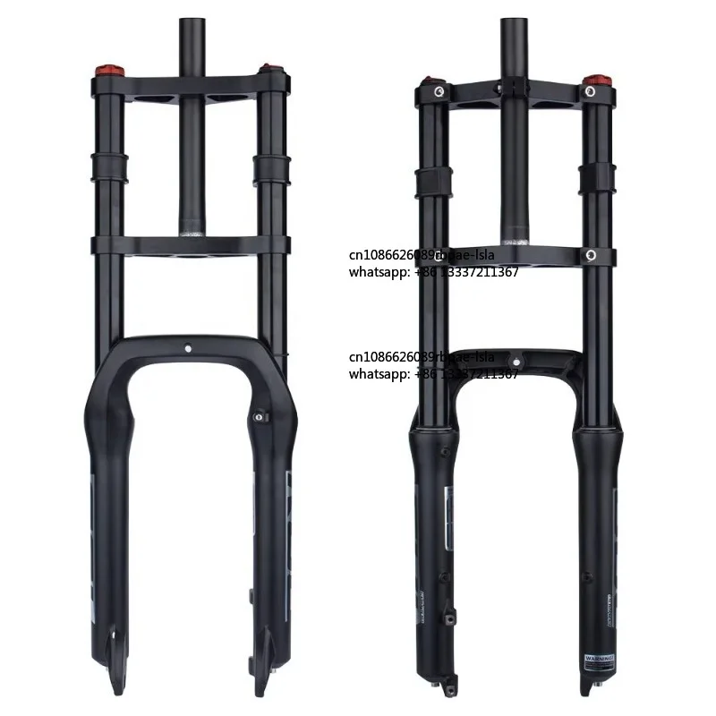 Double Shoulder Qr Beach Snow Bike Fork 26*4.0inch / 20*4.0 Inch 130mm Travel Air Suspension MTB E-bike Front Fork