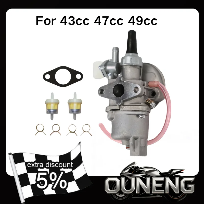 13mm PZ13 Motorcycle Carburetor For 2 Stroke 47cc 49cc  Engine Mini MotorBike Quad ATV Dirt Bike Carb