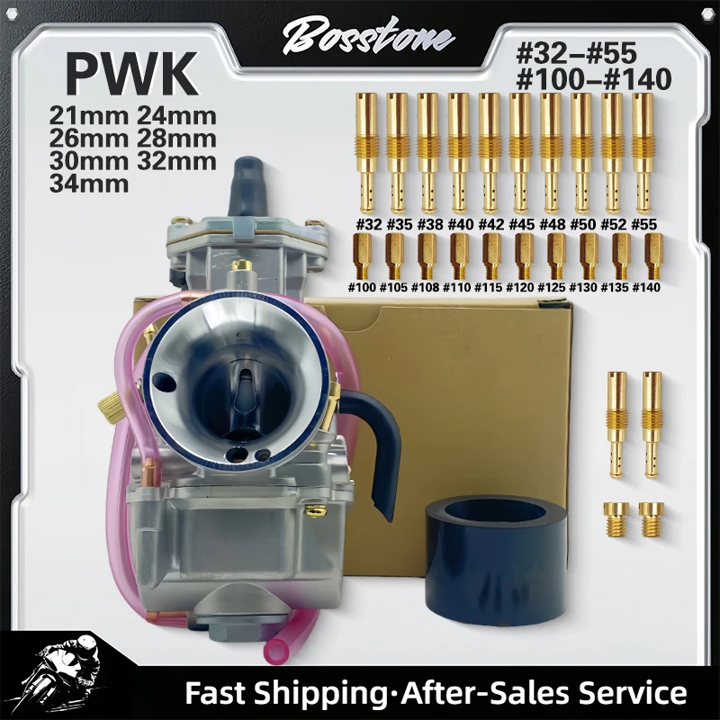 For Keihin KOSO 2T 4T ATV Quad Go Kart Dirt Bike Scooter 50-250cc PWK 21mm 24mm 26mm 28mm 30mm 32mm 34mm Carburetor With Jets