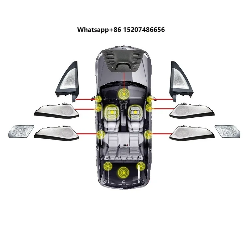New 5 Series 3 Series X5/X7 Audio Cover with 12V LED Running Light Luminous Retrofit Cars for G05/G07/G12 Speaker Cover
