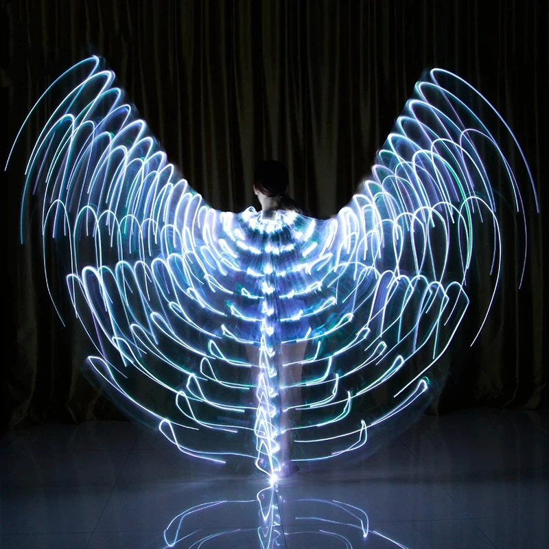 Bright LED Glowing Wings Luminous Butterfly Dance Wings Cape Adult Light‑Up Prop For Halloween Carnival Party Stage Performance