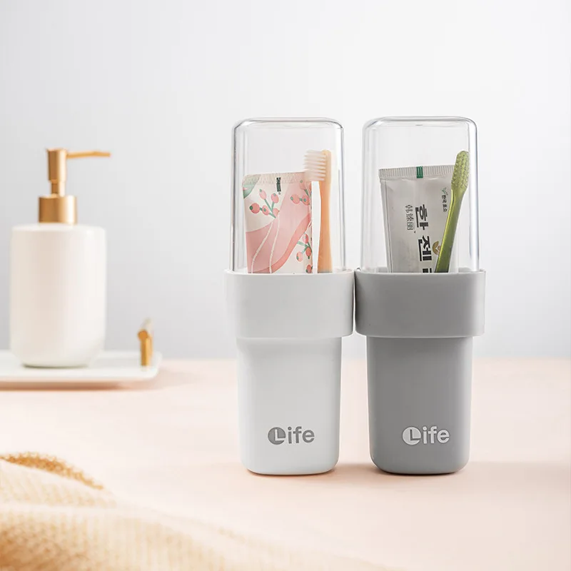 Double-Layer Cleaning Cup for Home Use, Toothbrush Cup, Travel Toothbrush Storage, Portable Set