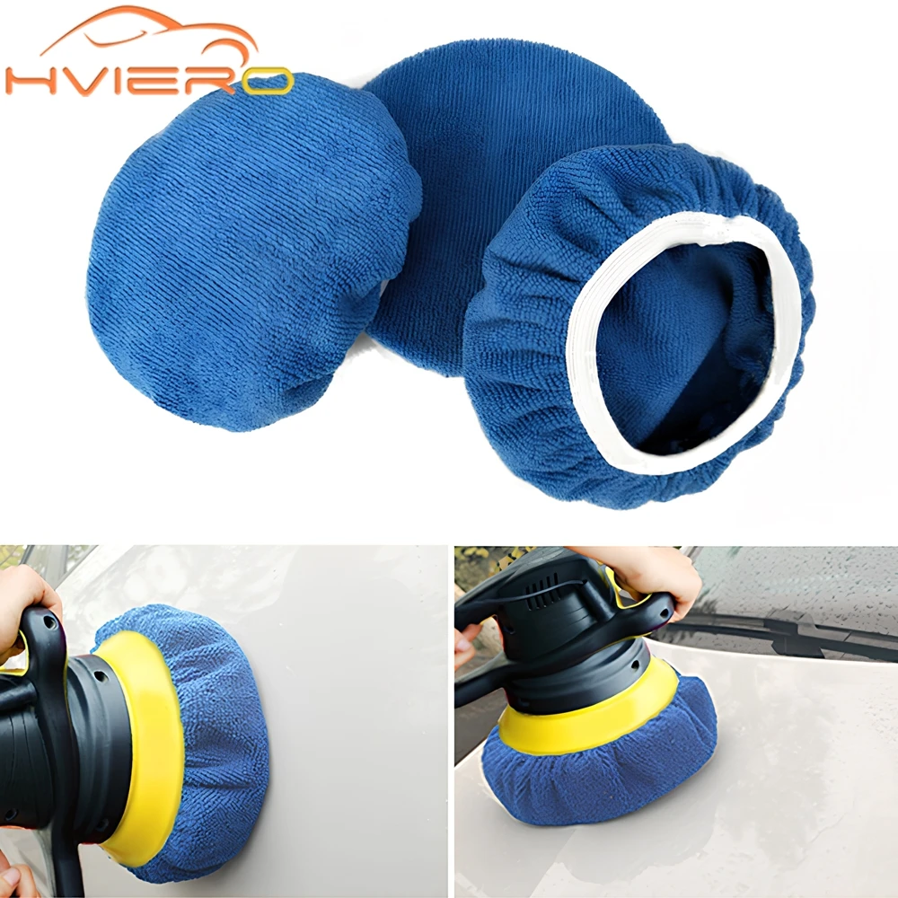 Auto Paint Care Ultra Fine Fiber Car Waxing Set Coral Velvet Crystal Plating Polishing Machine Replacement Cloth Wash Clean Tool