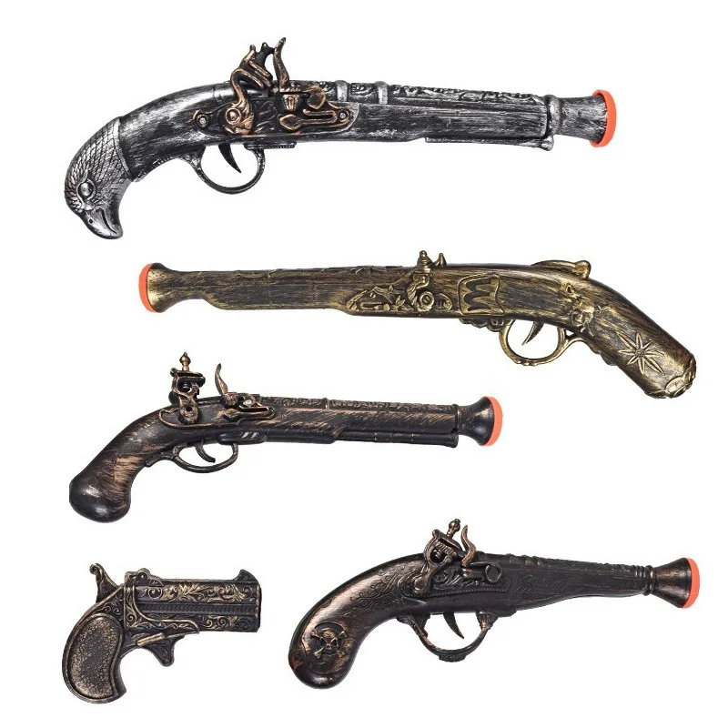 Halloween Party Cosplay Pirate Toy Gun Furnishings Family Pistol Retro Festival Boys Toys