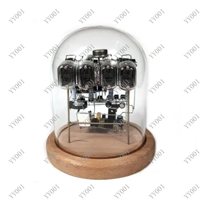 Vintage IN12 Glow Tube Desk Clock Retro Punk Style Handmade Gift for Home Decor