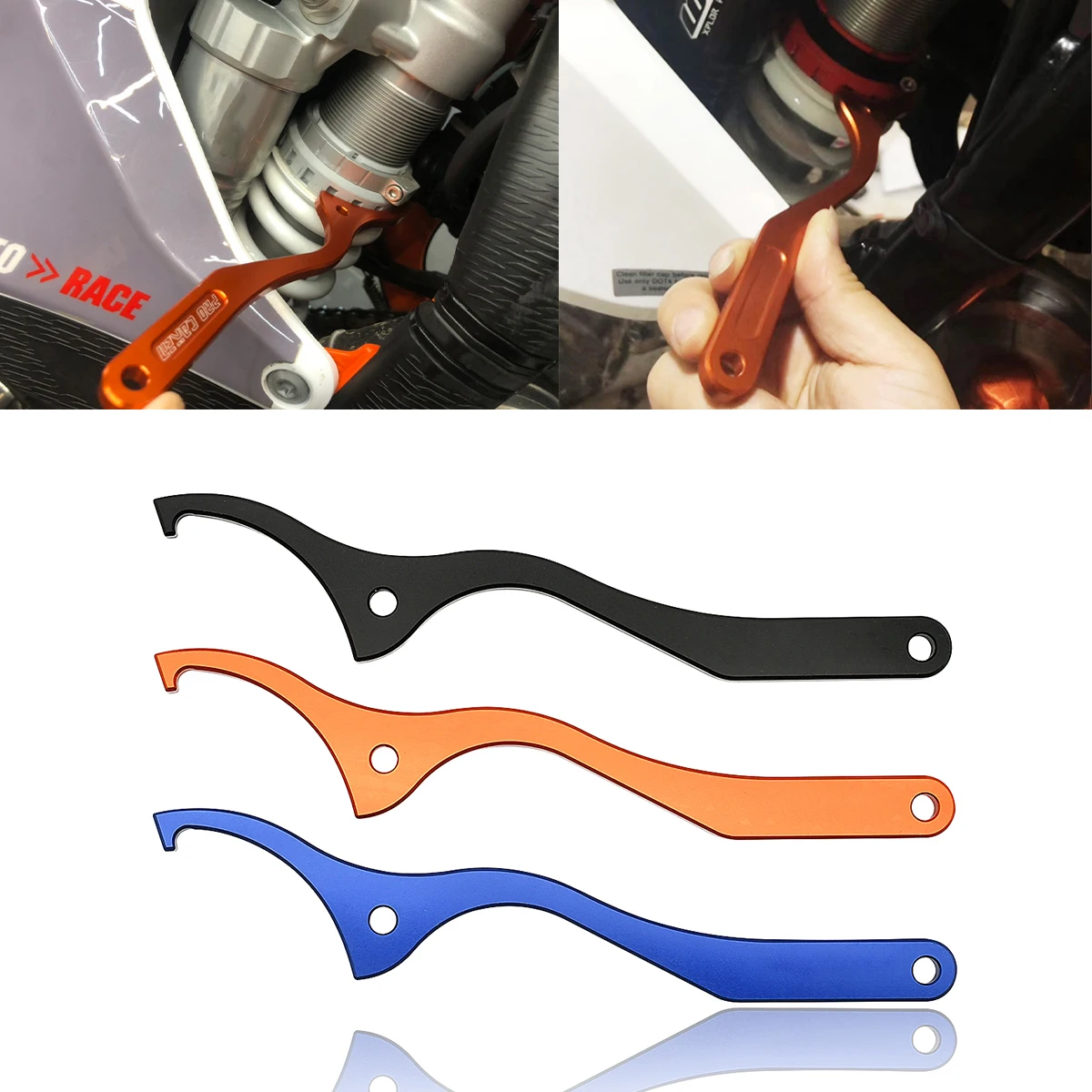 For KTM SX SXF XC XCF EXC EXCF For Husqvarna TE FE TC FC TX FX Motorcycle Rear Damping Shock Absorber Spanner Wrench Tool