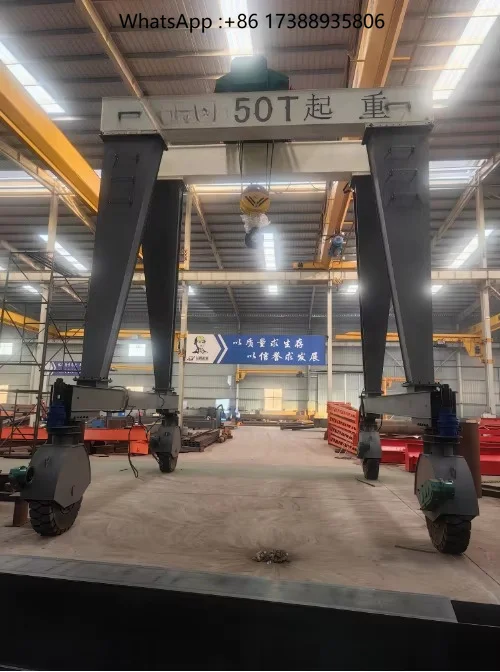 Heavy-Duty 60Ton Tire Crane 40Ton Multi-Functional 10Ton Off-Road Features for Docks Construction Sites Bearing Gearbox PLC