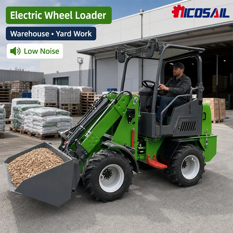 Nicosail Electric Compact Telescopic Loader Mini Wheel Loader Multi Attachment Loader OEM Custom for Agriculture Construction