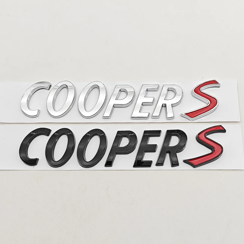 NEW 3D ABS Car Letters Logo Cooper S Rear Trunk Badge Emblem Decals Sticker For MINI R55 R56 F56 R50 R52 F55 JCW R53 Accessories