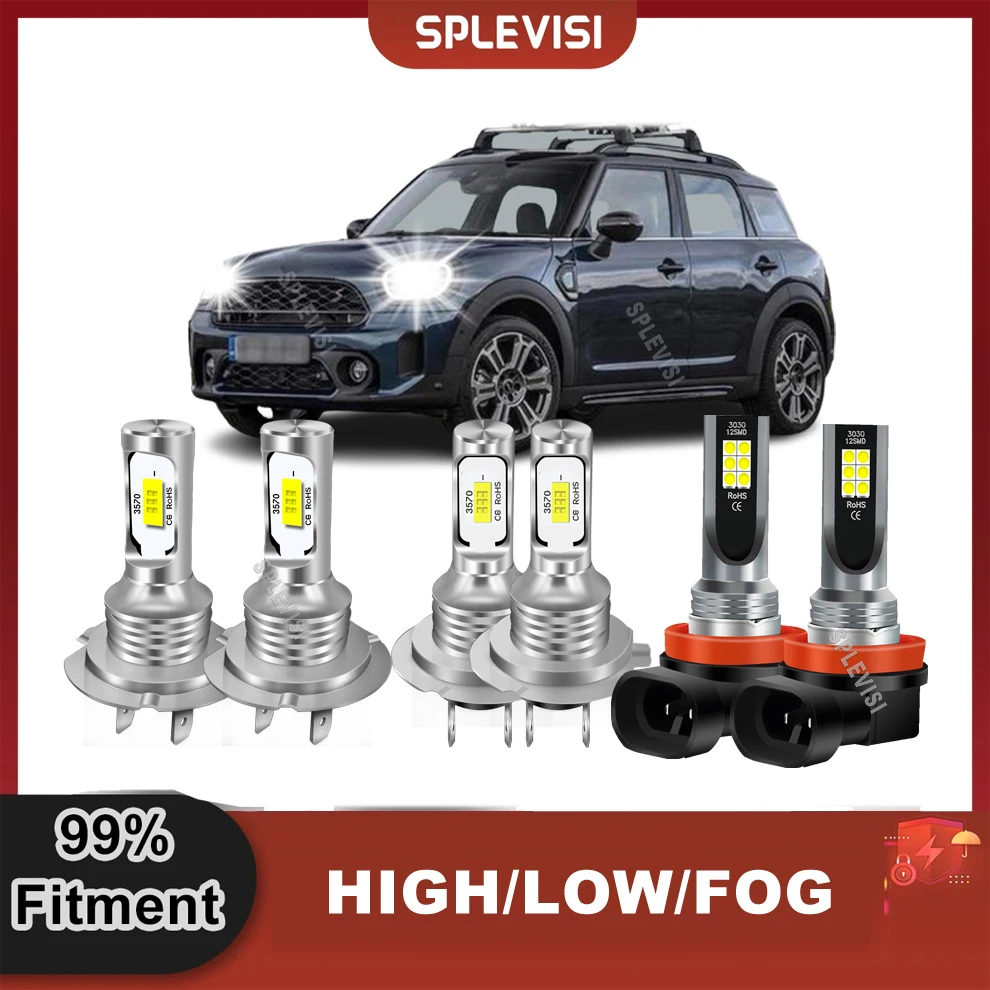 Car LED Light Headlight Headlamp Foglight 6000K White For Mini Countryman F60 2016-2019  One Cooper (R50, R53) 2001-2006
