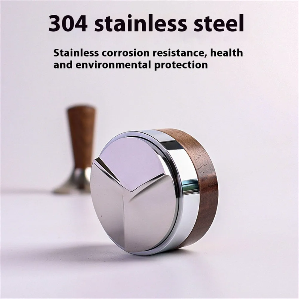 Walnut Wood Coffee Distributor 51mm 53mm 58mm 304 Stainless Steel For Coffee Portafilter Espresso Accessories Barista Tools