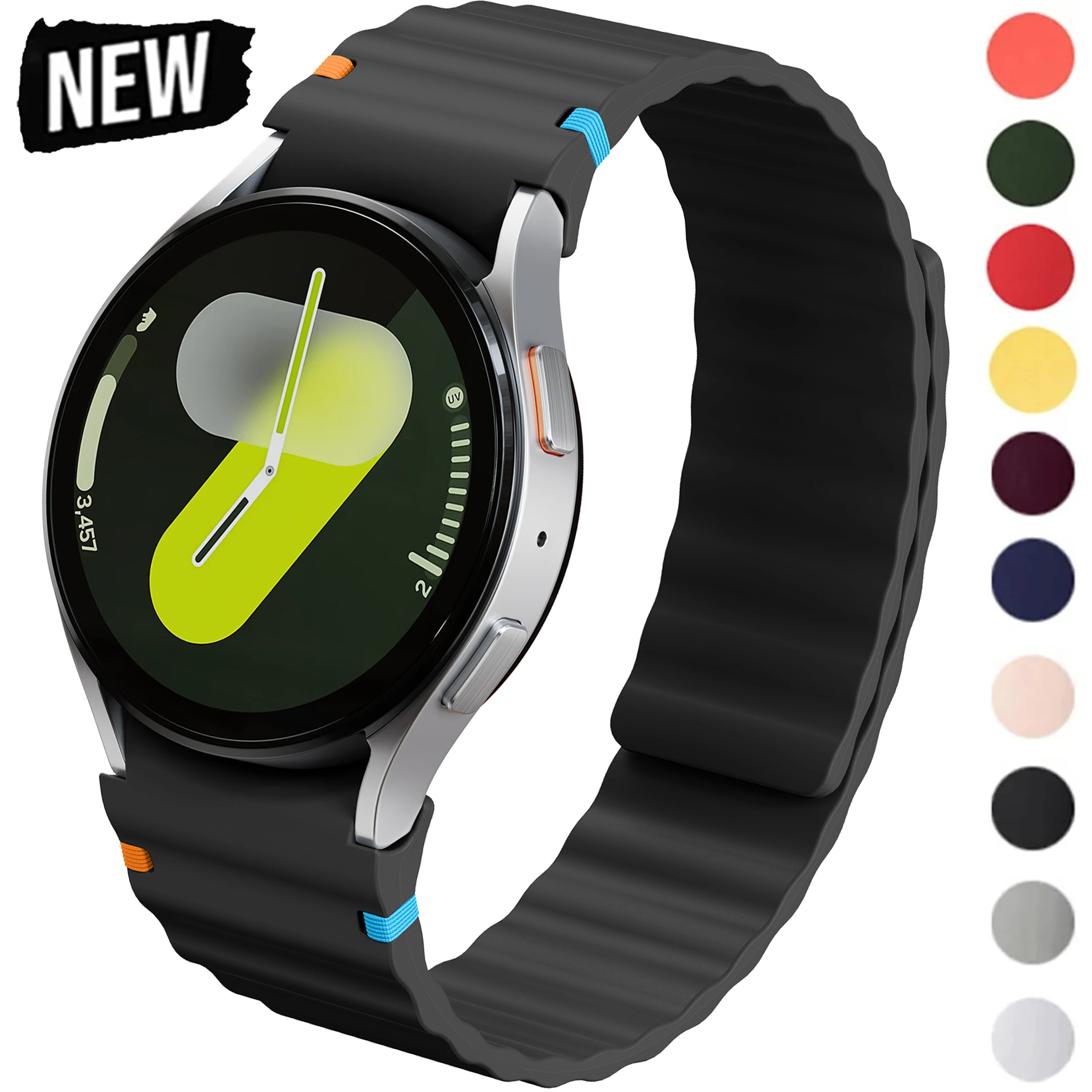 Magnetic Silicone band for Samsung Galaxy Watch 7 FE 6 5 4 Classic 5 Pro 40mm 44mm No Gaps Bracelet correa galaxy watch 7 strap
