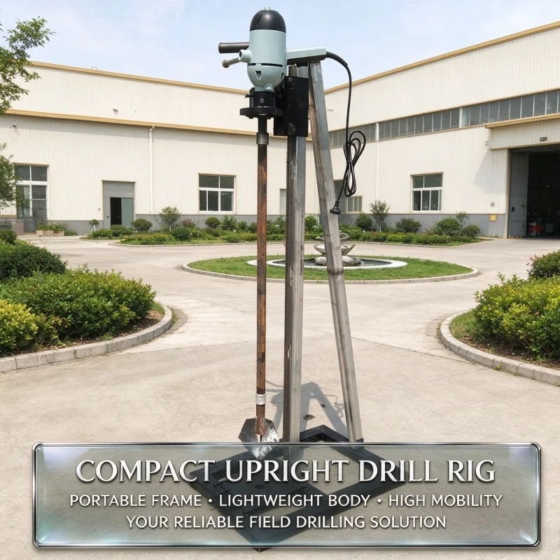 Customized New Household Water Well Drilling Equipment, Vertical Frame Drilling Rig Easy for One Person to Control and Lift