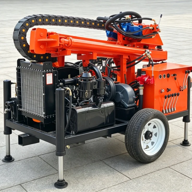 Customized Crawler Bestselling Household Drilling Machine, Water Well Drilling Rig, Mini Exploration Drilling Equipment