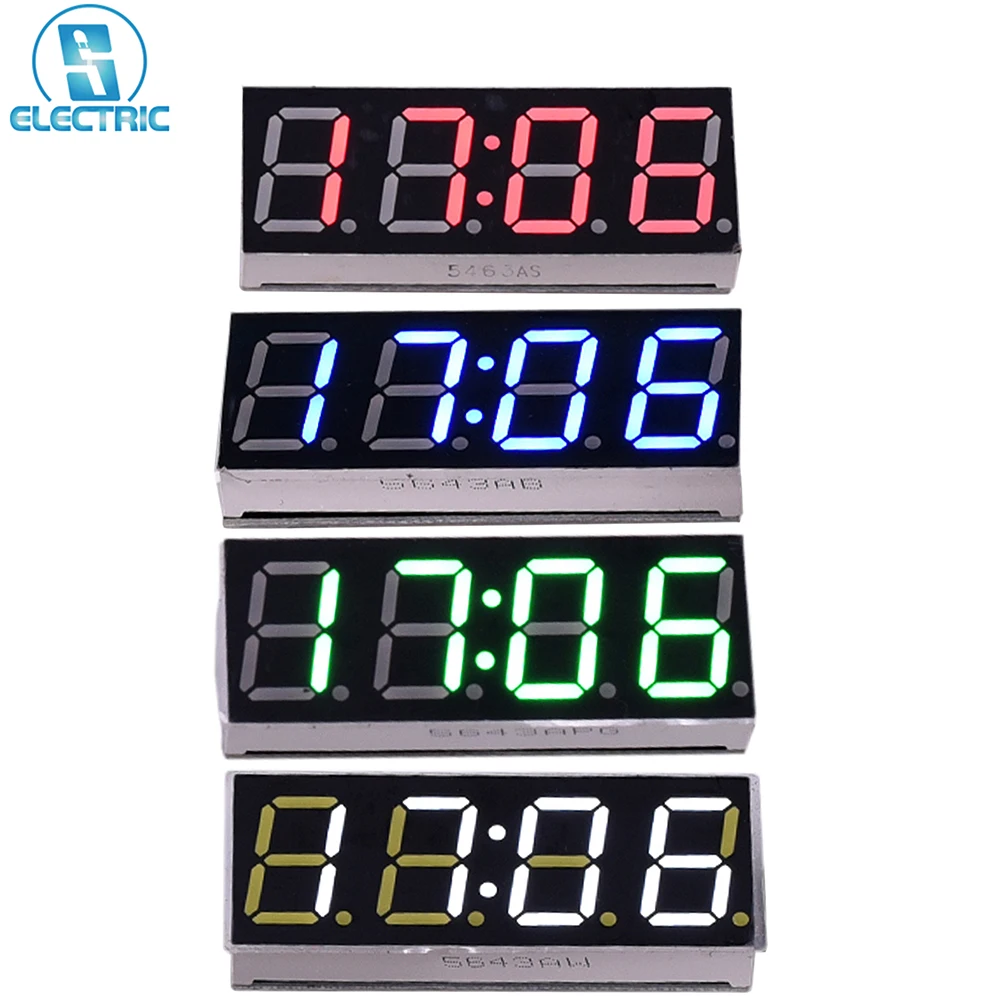 4-Bit DIY Electronic Kits USB 4Bit LED Electronic Clock Display Module Programmable RX8025 RTC Module for Learning Teaching
