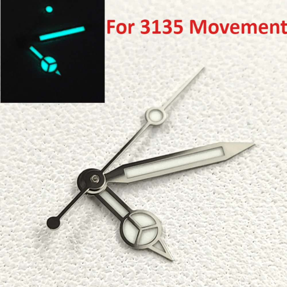 High Quality 3135 Watch Hands Replace 3135 Watch Pointer with Blue Luminous Diy Watches Repair Parts