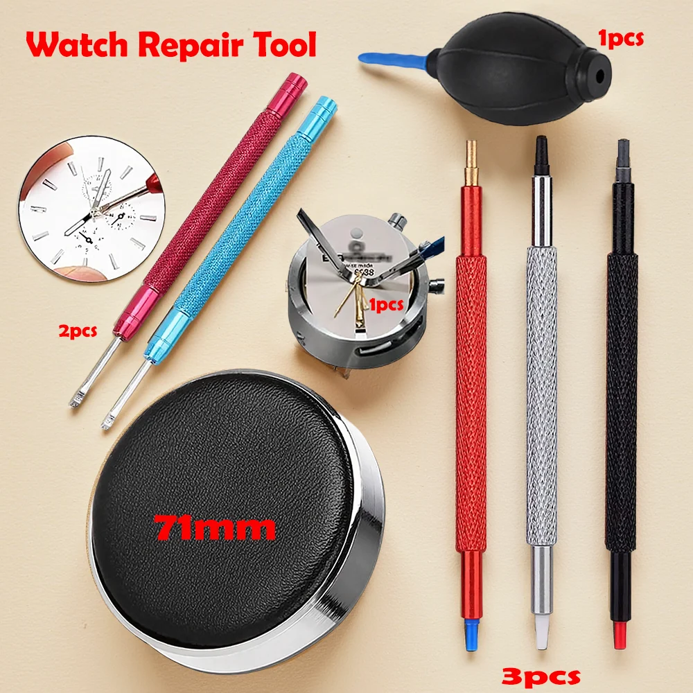 Portable Watch Tools Kit: Dust Proof Pads, 5X Loupe, Precision Tweezers - Compact Case for DIY Home Repair