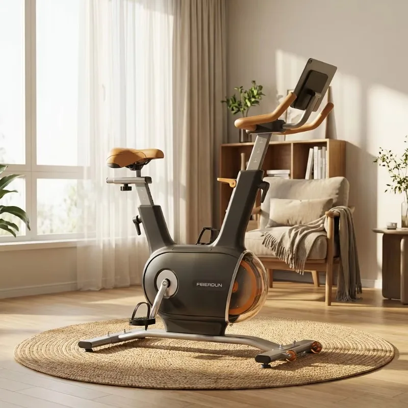 2026 Ultra-Quiet Smart Spin Bike | Supports 100kg with Magnetic Control for Office & Home Gym