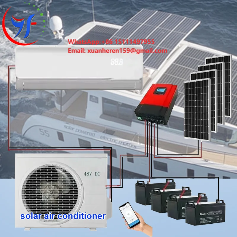 High Efficiency on Off Grid 1hp 1.5hp 2hp 3hp Solar Cell Air Conditioner for Home Solar Powered Air Conditioner Price