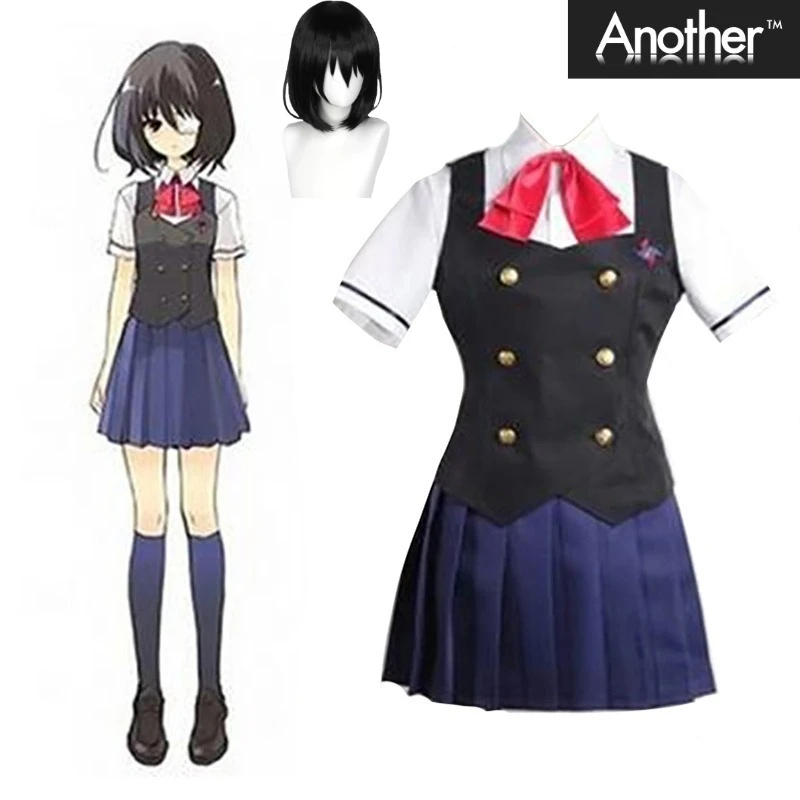 Mei Misaki Izumi Akazawa Cosplay Costume Another Sailor School Uniform Full Set for Women Halloween Yomiyama Academy