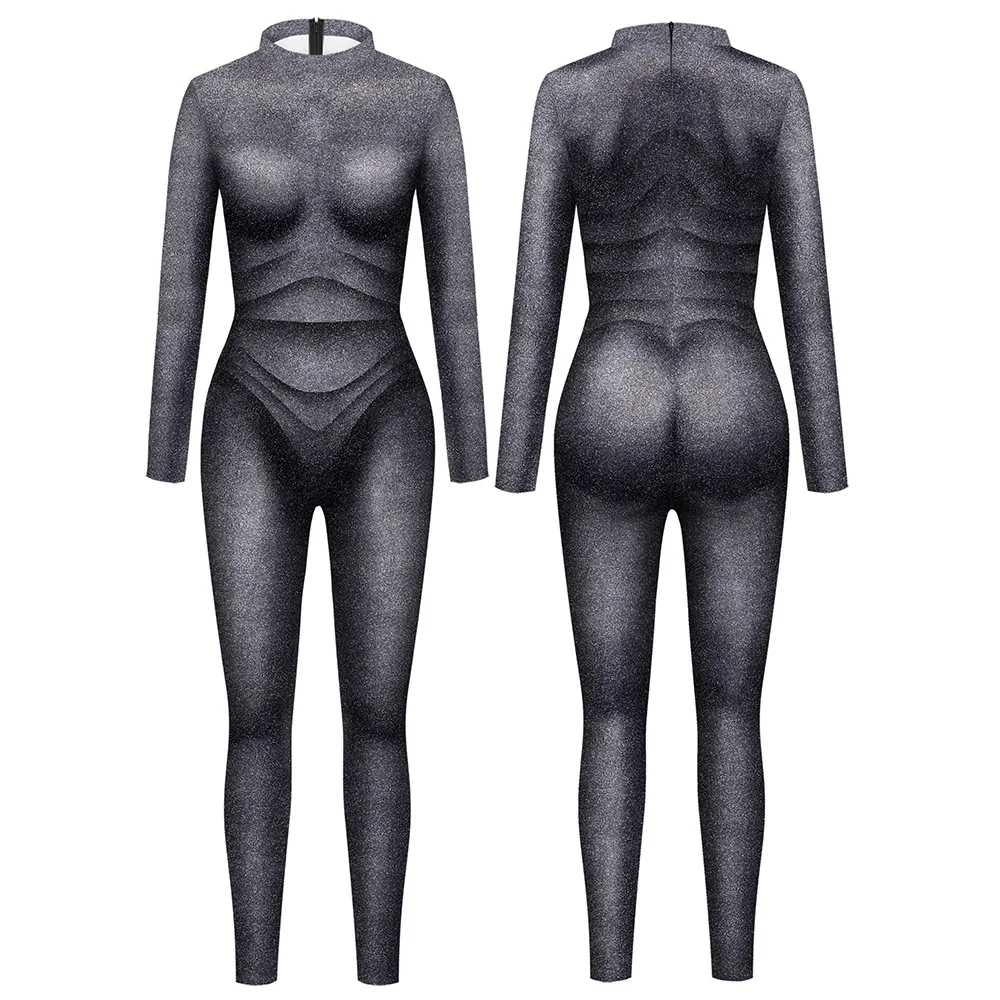 Star Trekking Movie Bodysuit Seven of Nine Halloween Cosplay Costume Unisex Party Jumpsuits Rave Skinny Slim Spandex Zentai Suit